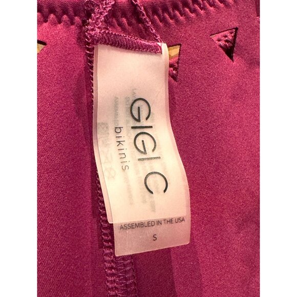 GIGI C JACLYN BIKINI BOTTOM SEXY CUTE BEACH VIBES SMALL BERRY NWT - Picture 3 of 3